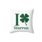 I Clover Warren Spun Polyester Square Pillow