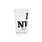 I Heart NWFD Pint Glass, 16oz