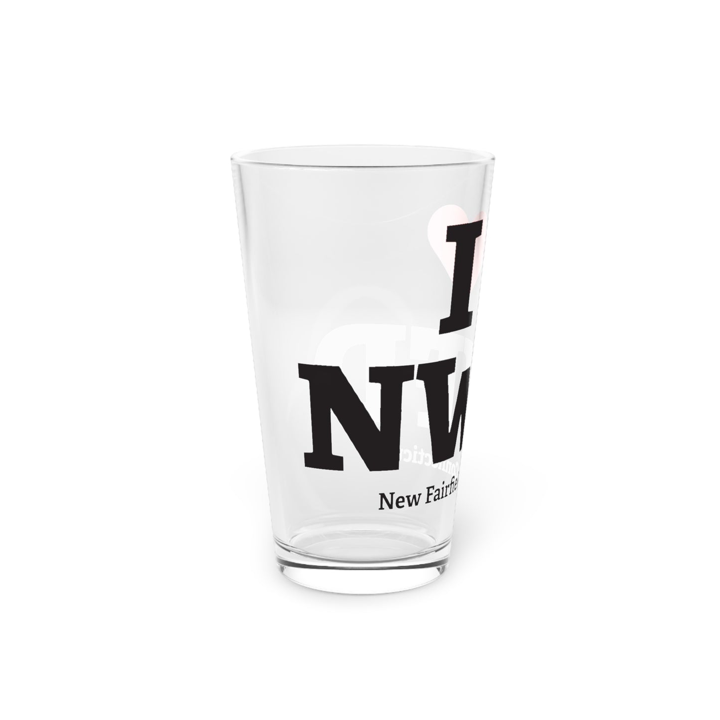 I Heart NWFD Pint Glass, 16oz