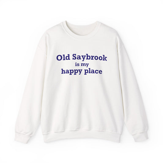 Old Saybrook is My Happy Place Unisex Heavy Blend™ Crewneck Sweatshirt