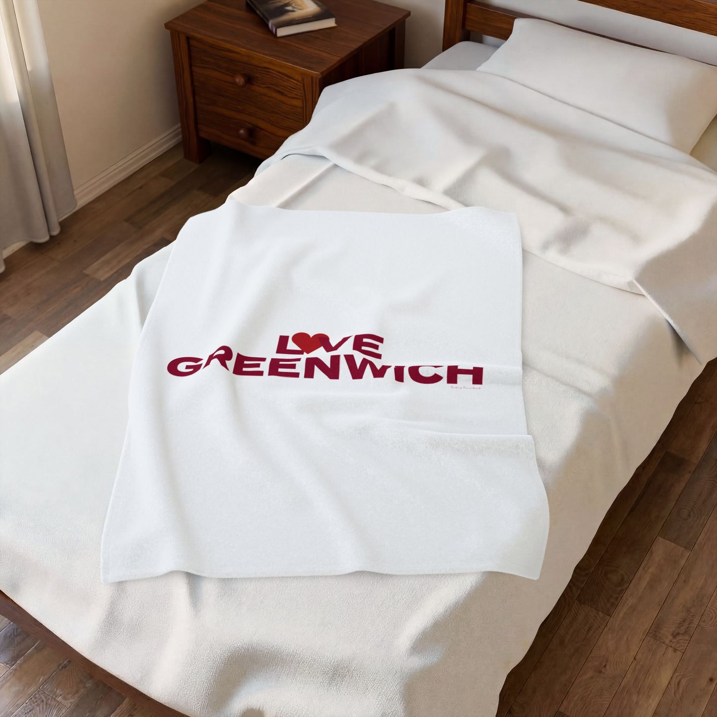 Love Old Greenwich  Velveteen Plush Blanket
