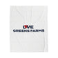 Love Greens Farms Velveteen Plush Blanket
