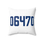 06470 Newtown Connecticut Zip Code Spun Polyester Square Pillow