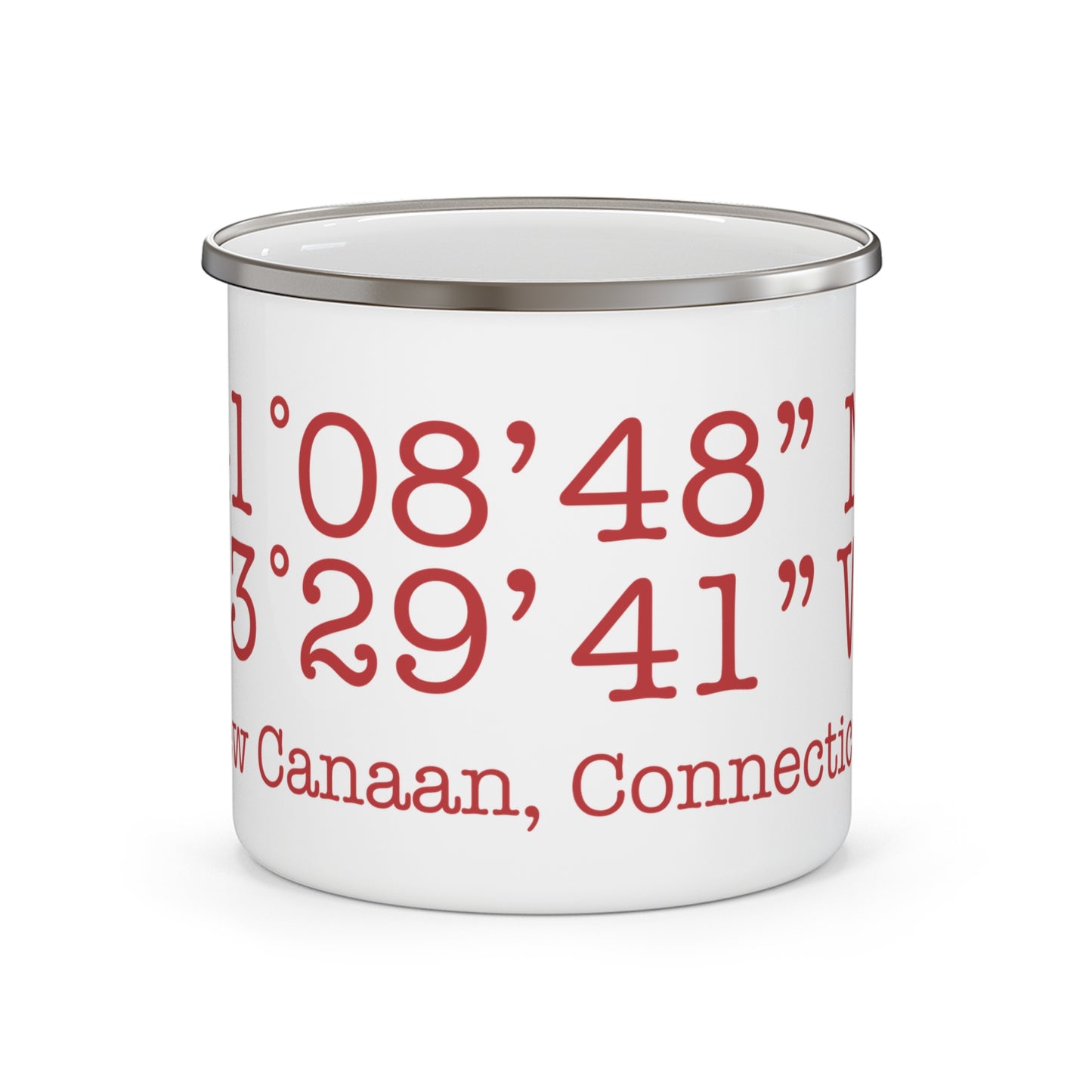 New Canaan Coordinates  Enamel Camping Mug