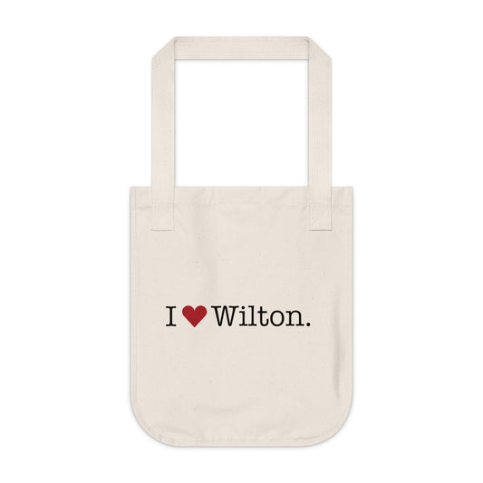 I Heart Wilton. Organic Canvas Tote Bag