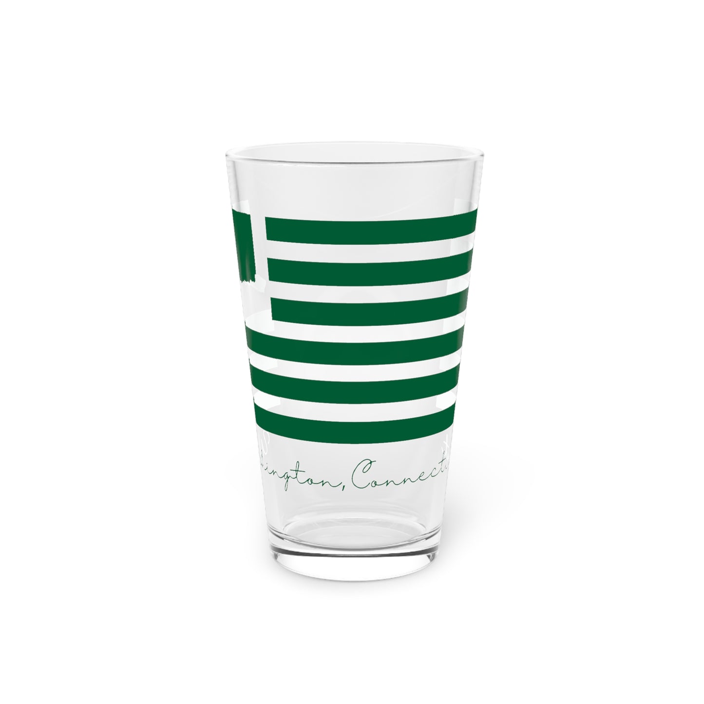 Washington Connecticut St. Patrick’s Day Flag Pint Glass, 16oz