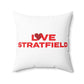 Love Stratfield Spun Polyester Square Pillow