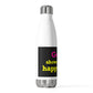 Goose Shows Are My Happy Place - Yellow & Pink 20oz Insulated Bottle