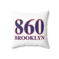 860 Brooklyn Red, White & Blue Spun Polyester Square Pillow