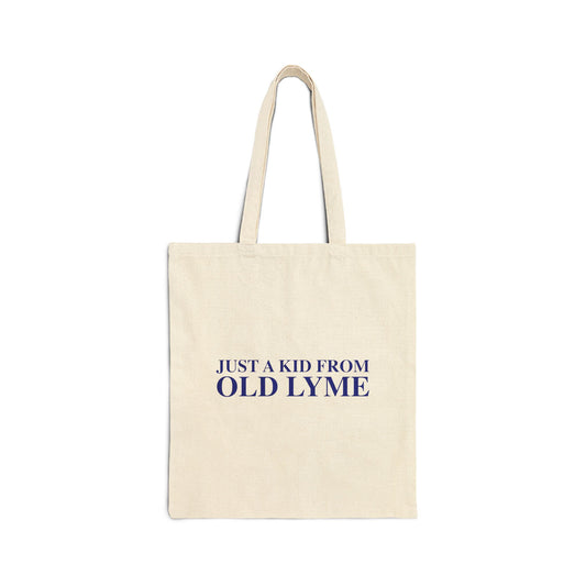 Just a kid from Old Lyme Cotton Canvas Tote Bag