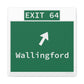 Vintage WCP Exit 64 Sign Matte Canvas, Stretched, 1.25"