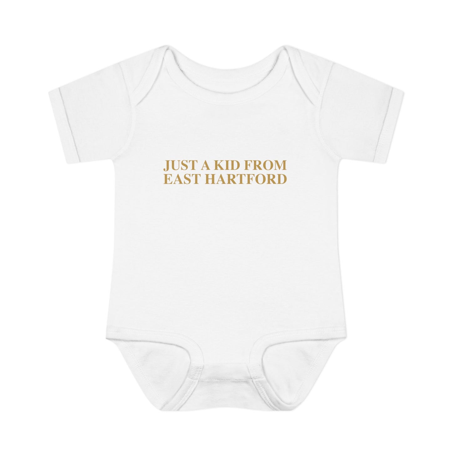 Just a kid from East Hartford Infant Baby Rib Bodysuit