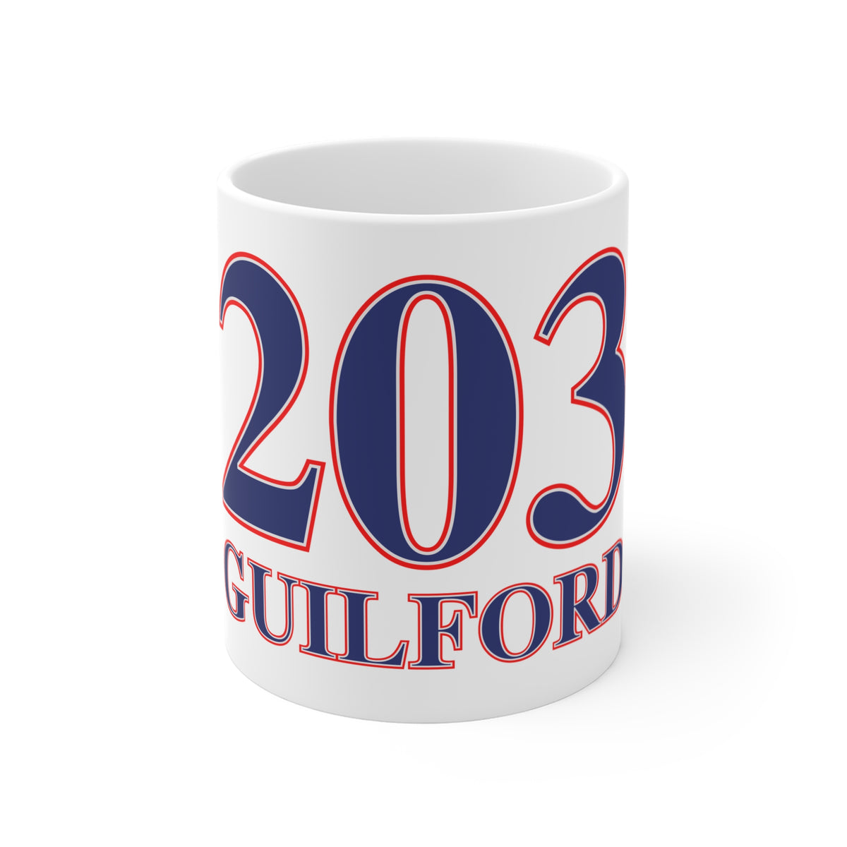 Guilford Red, White & Blue Mug 11oz