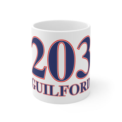 Guilford Red, White & Blue Mug 11oz