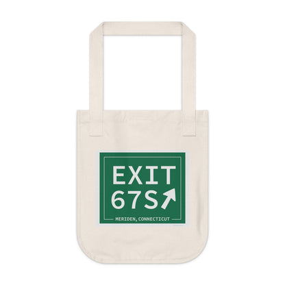 Vintage Exit 67S WCP Sign Organic Canvas Tote Bag