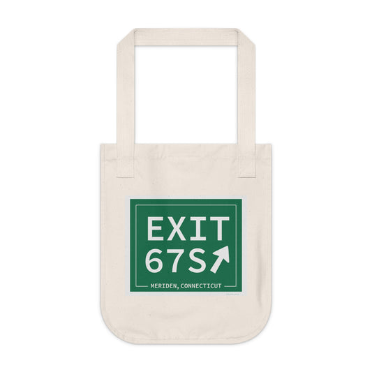 Vintage Exit 67S WCP Sign Organic Canvas Tote Bag