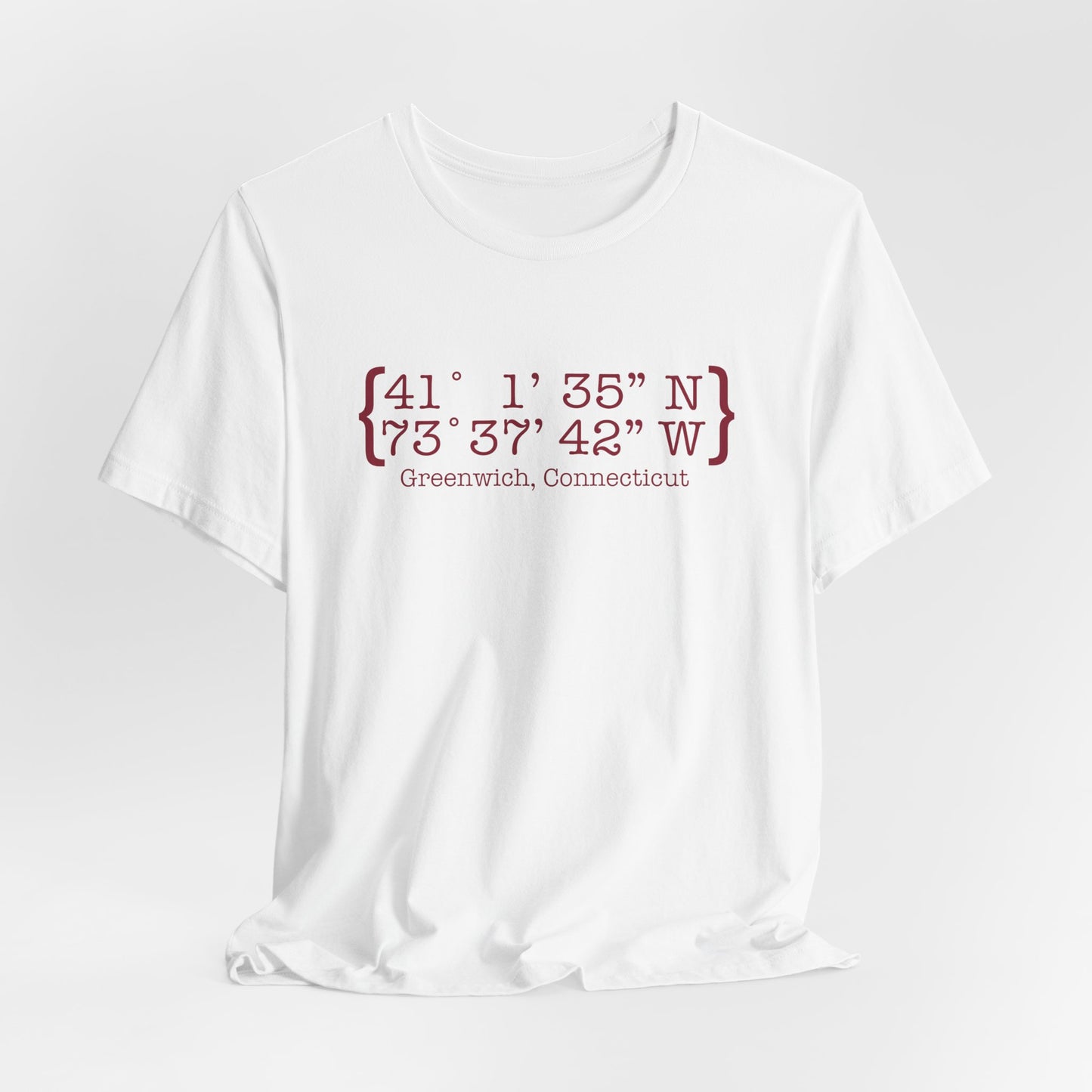 Greenwich Coordinates Unisex Jersey Short Sleeve T-Shirt