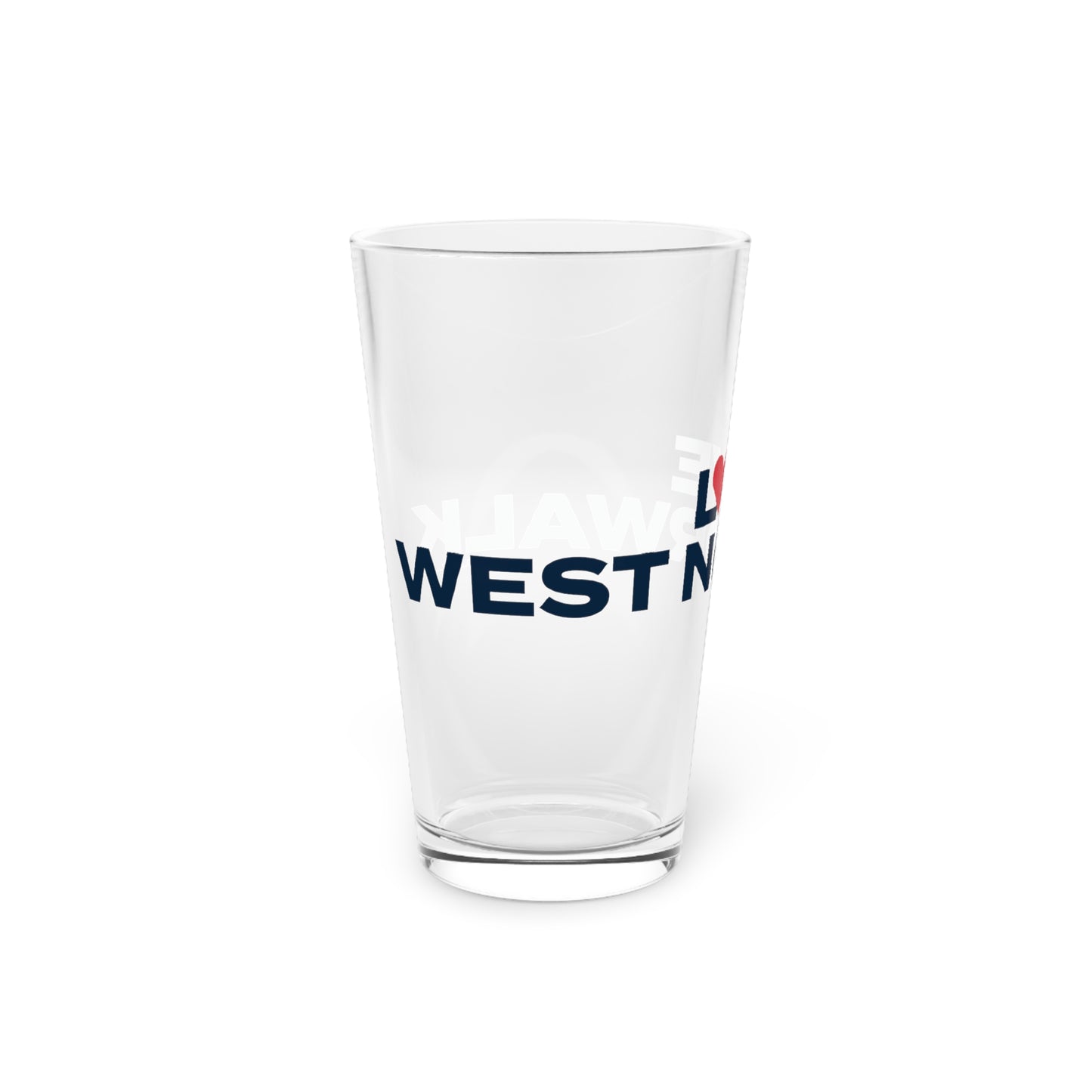Love West Norwalk Pint Glass, 16oz