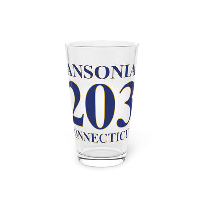 Ansonia 203 Connecticut Pint Glass, 16oz