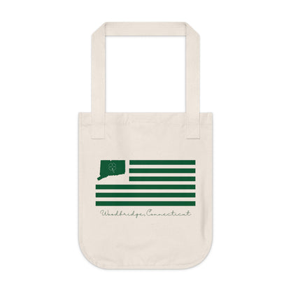 Woodbridge Connecticut St. Patrick’s Day Flag Organic Canvas Tote Bag