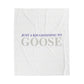 Just a kid listening to Goose  - Gray & Purple Velveteen Plush Blanket