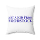 Just a kid from Woodstock Spun Polyester Square Pillow