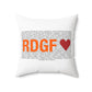 Ridgefield Love Spun Polyester Square Pillow