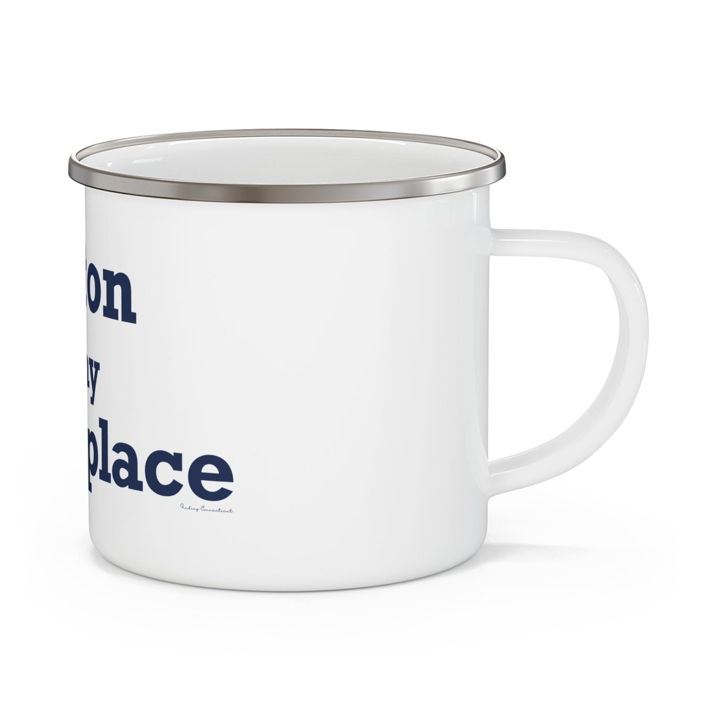 Wilton is my Happy Place Enamel Camping Mug