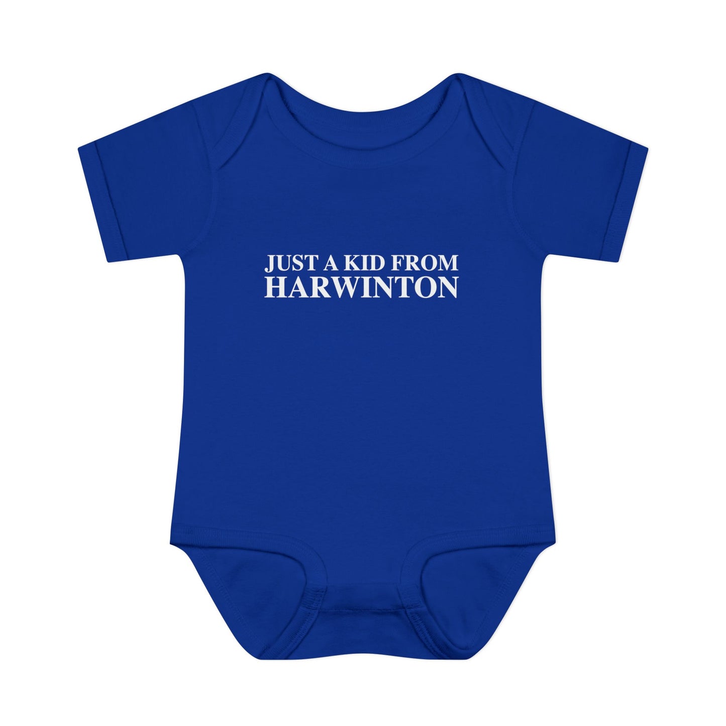 Just a kid from Harwinton Infant Baby Rib Bodysuit