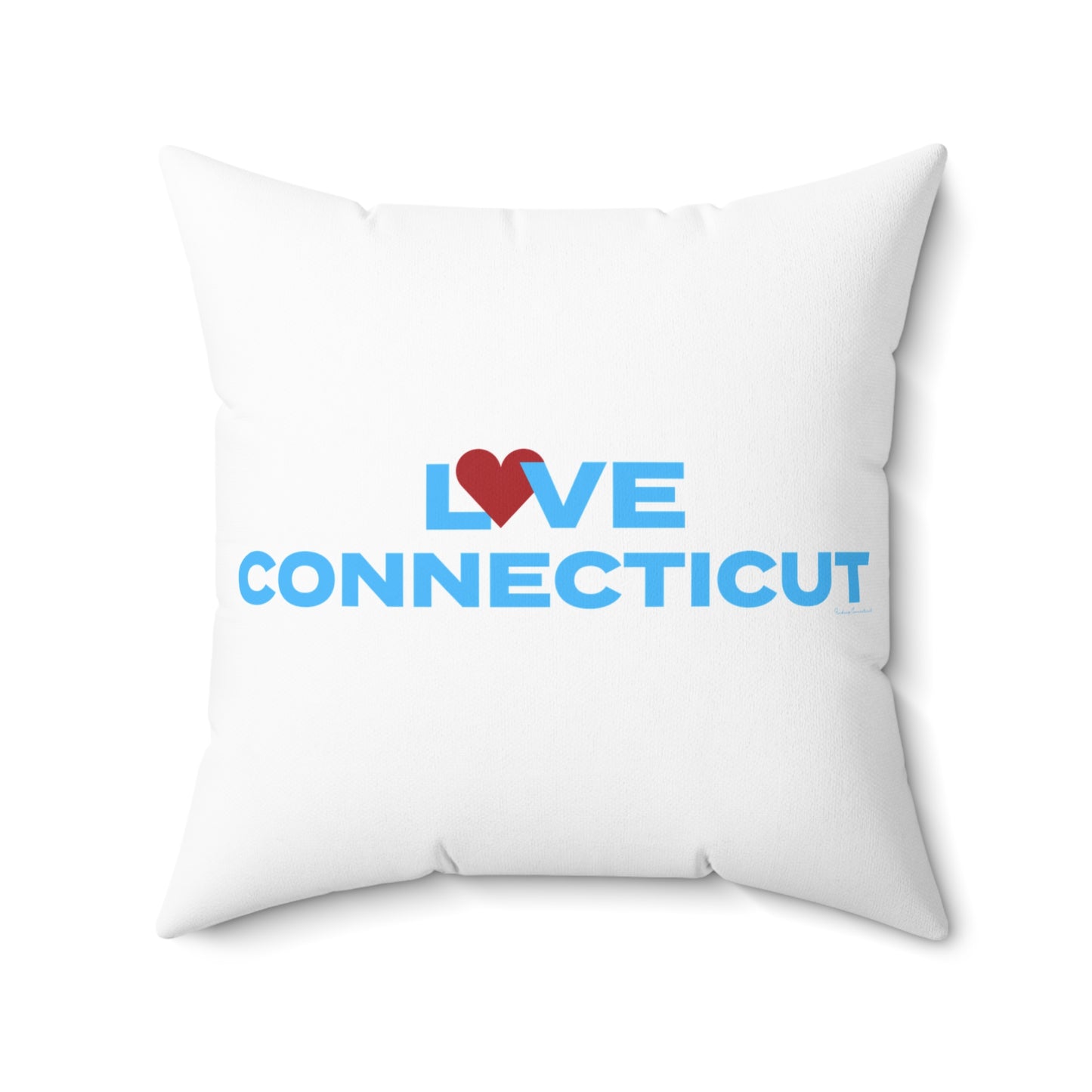 Love Connecticut Spun Polyester Square Pillow
