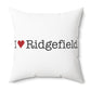 I Heart Ridgefield. Spun Polyester Square Pillow
