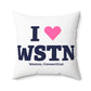 I Heart WSTN Spun Polyester Square Pillow