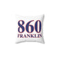 860 Franklin Red, White & Blue Spun Polyester Square Pillow