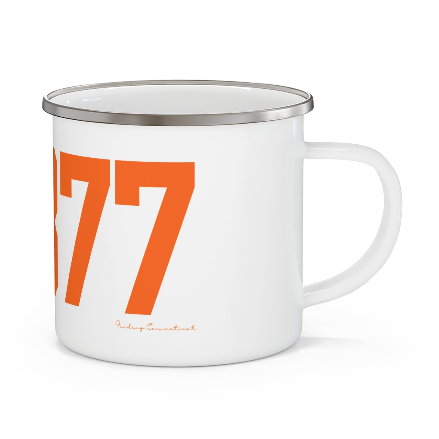 06877 Ridgefield Connecticut Zip Code Enamel Camping Mug