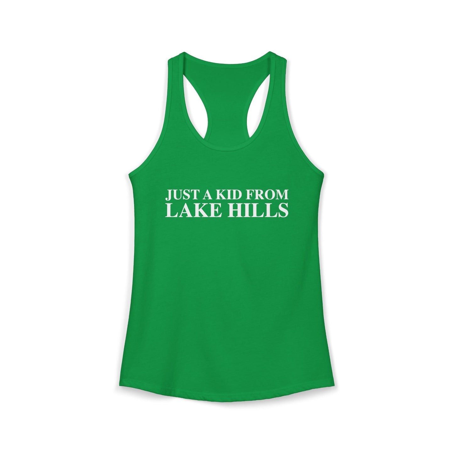 Just a kid from Lake Hills Women's Ideal Racerback Tank Top