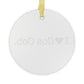 I Heart Cos Cob. Glass Ornaments