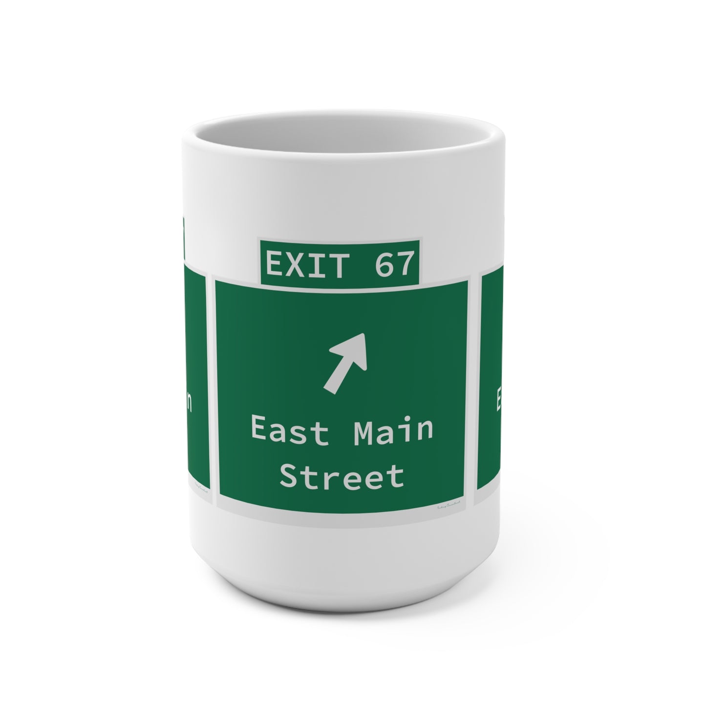 Vintage WCP Exit 67 Sign Mug 15oz