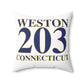Weston 203 Connecticut  Spun Polyester Square Pillow