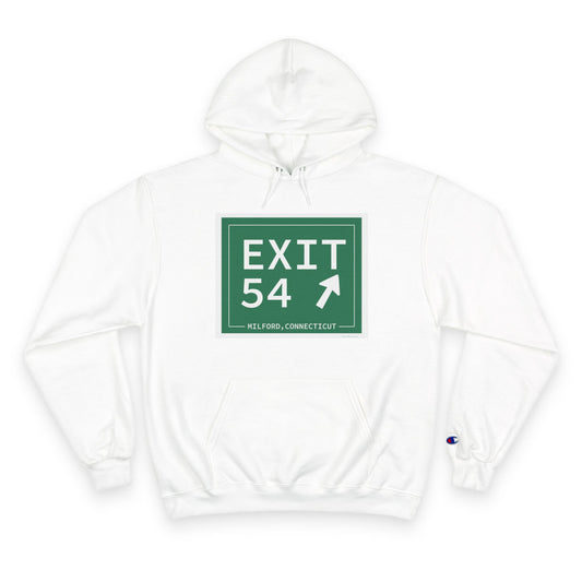 Vintage Exit 54  Merritt Parkway Sign Champion Hoodie