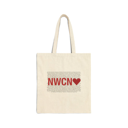 New Canaan Love Cotton Canvas Tote Bag