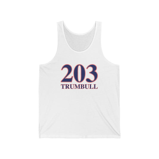 203 Trumbull Red White & Blue Unisex Jersey Tank Top