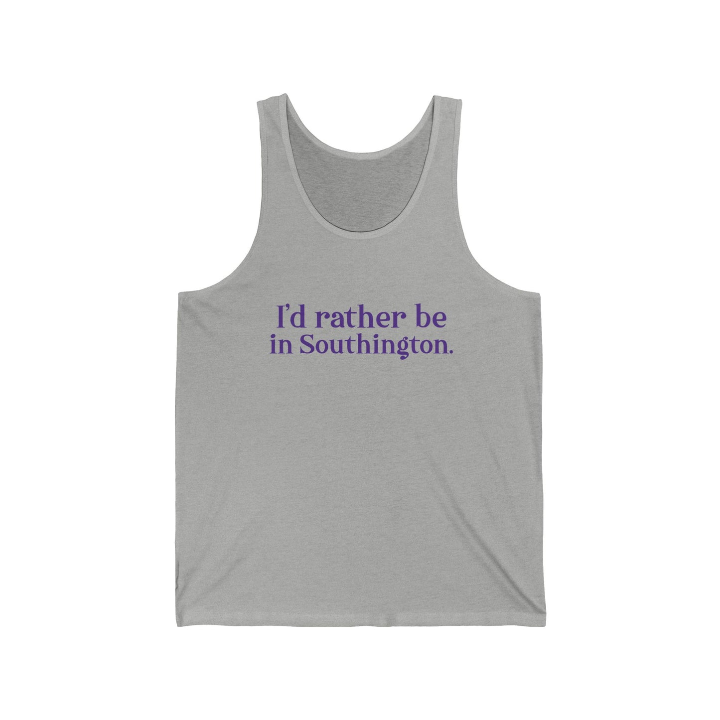 I’d rather be in Southington Unisex Jersey Tank