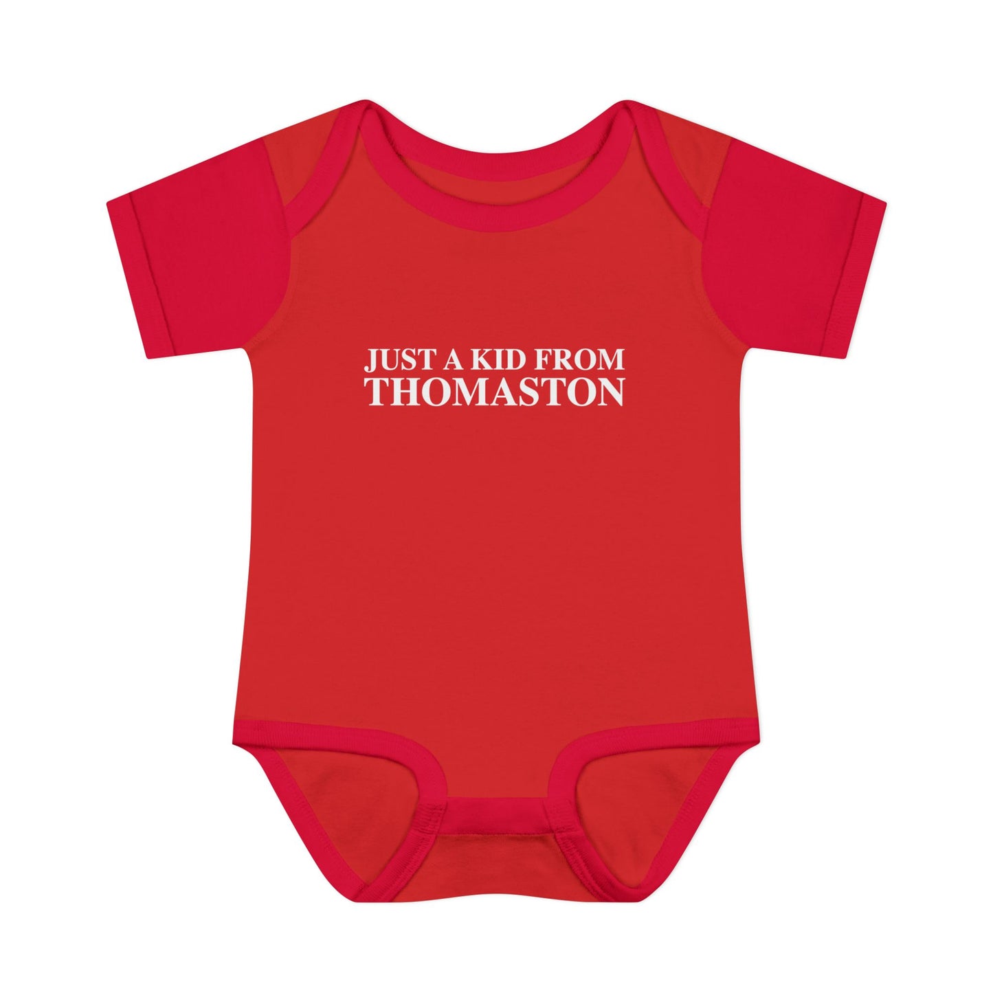 Just a kid from Thomaston Infant Baby Rib Bodysuit