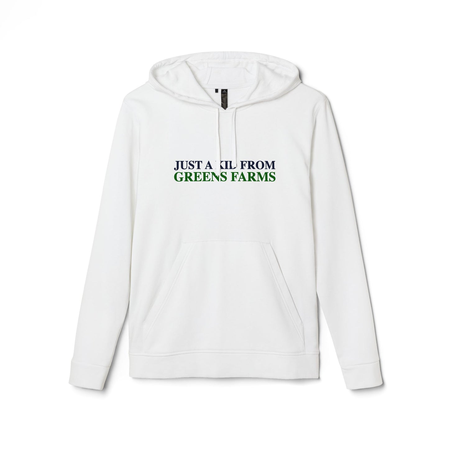 Just a kid from Greens Farms adidas Unisex Fleece Hoodie Sweatshirt