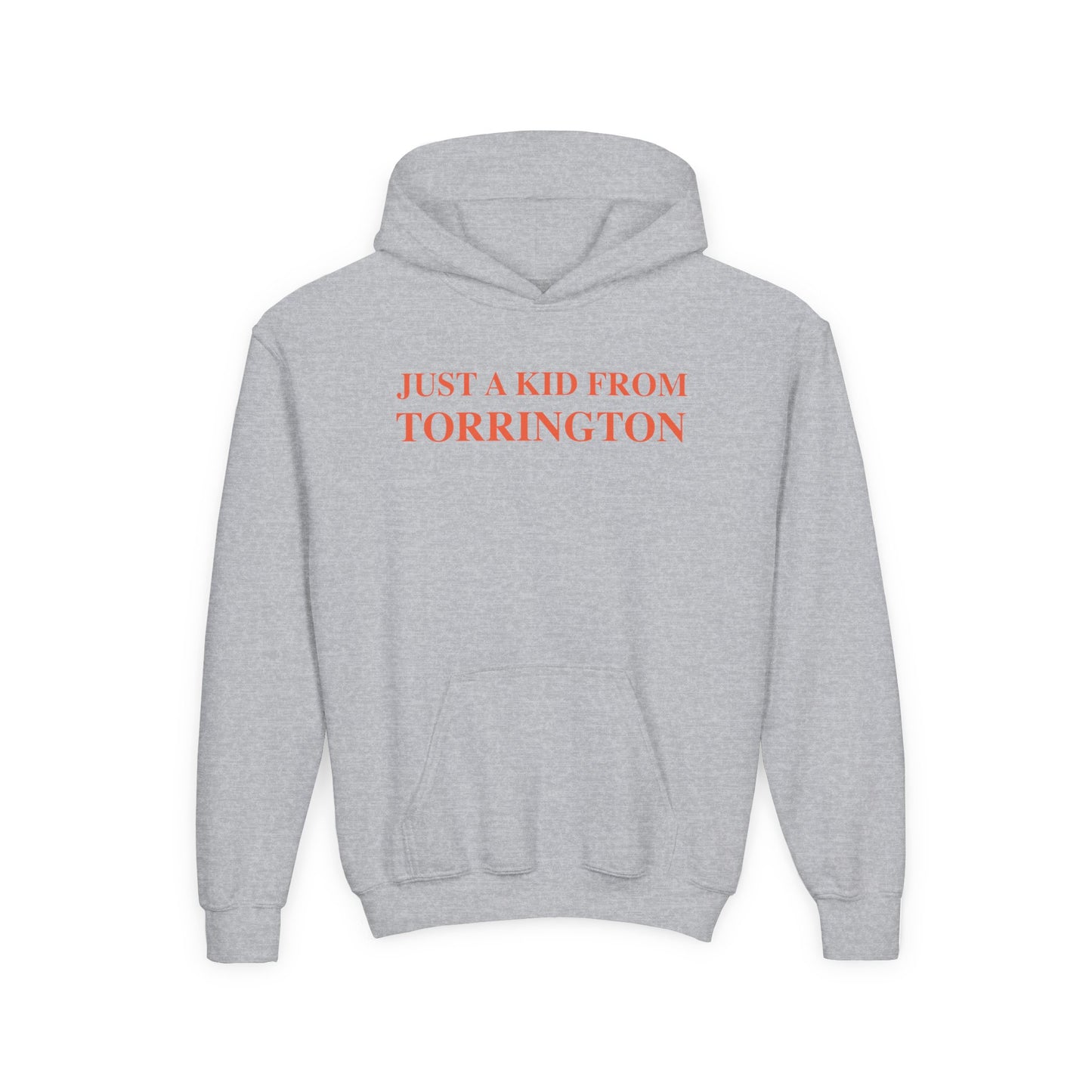Just a kid from Torrington Youth Heavy Blend Hooded Sweatshirt