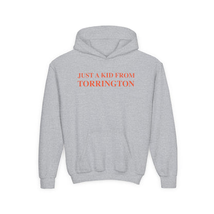 Just a kid from Torrington Youth Heavy Blend Hooded Sweatshirt