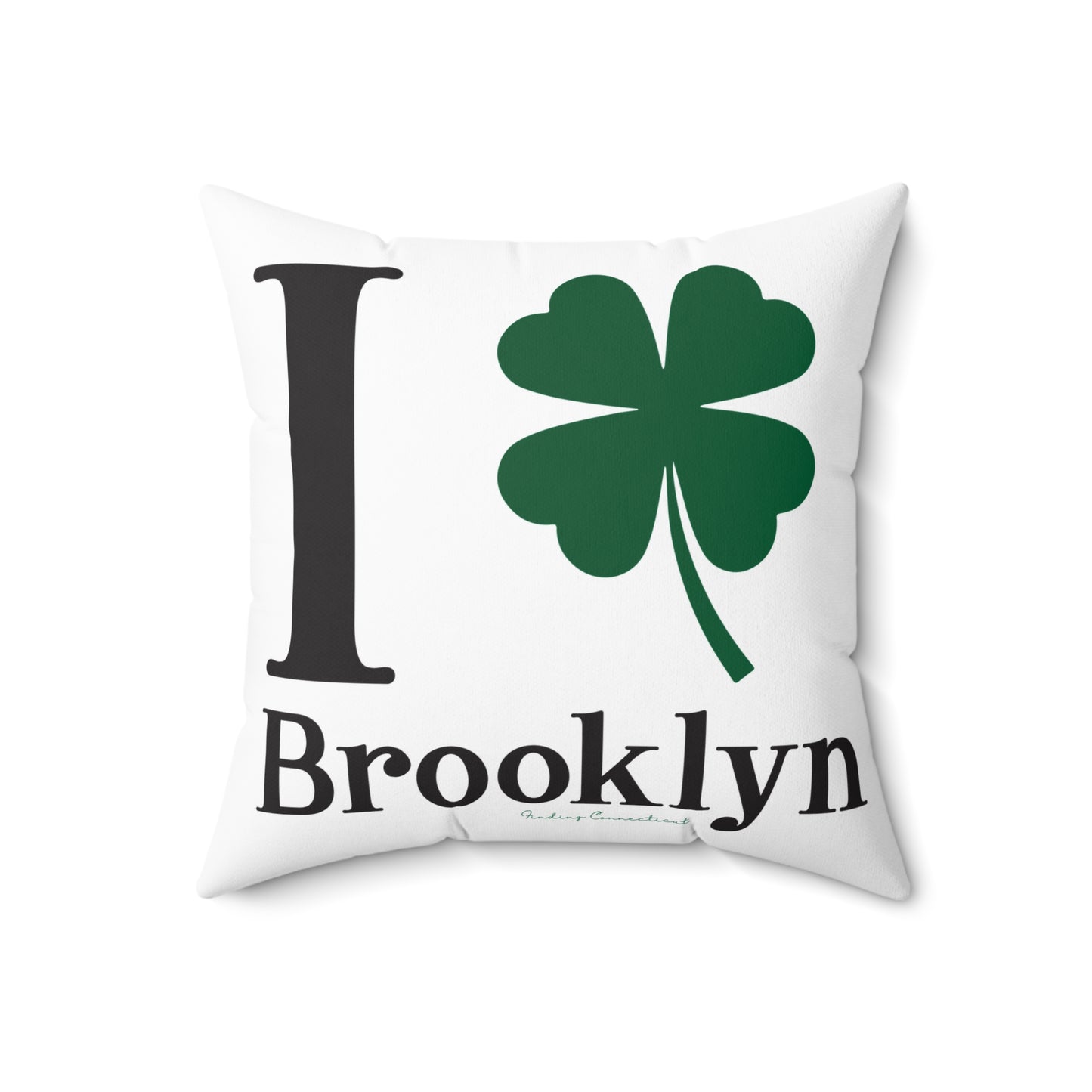 I Clover Brooklyn Spun Polyester Square Pillow