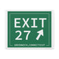 Vintage Exit 29 Merritt Parkway Sign Matte Canvas, Stretched, 1.25"