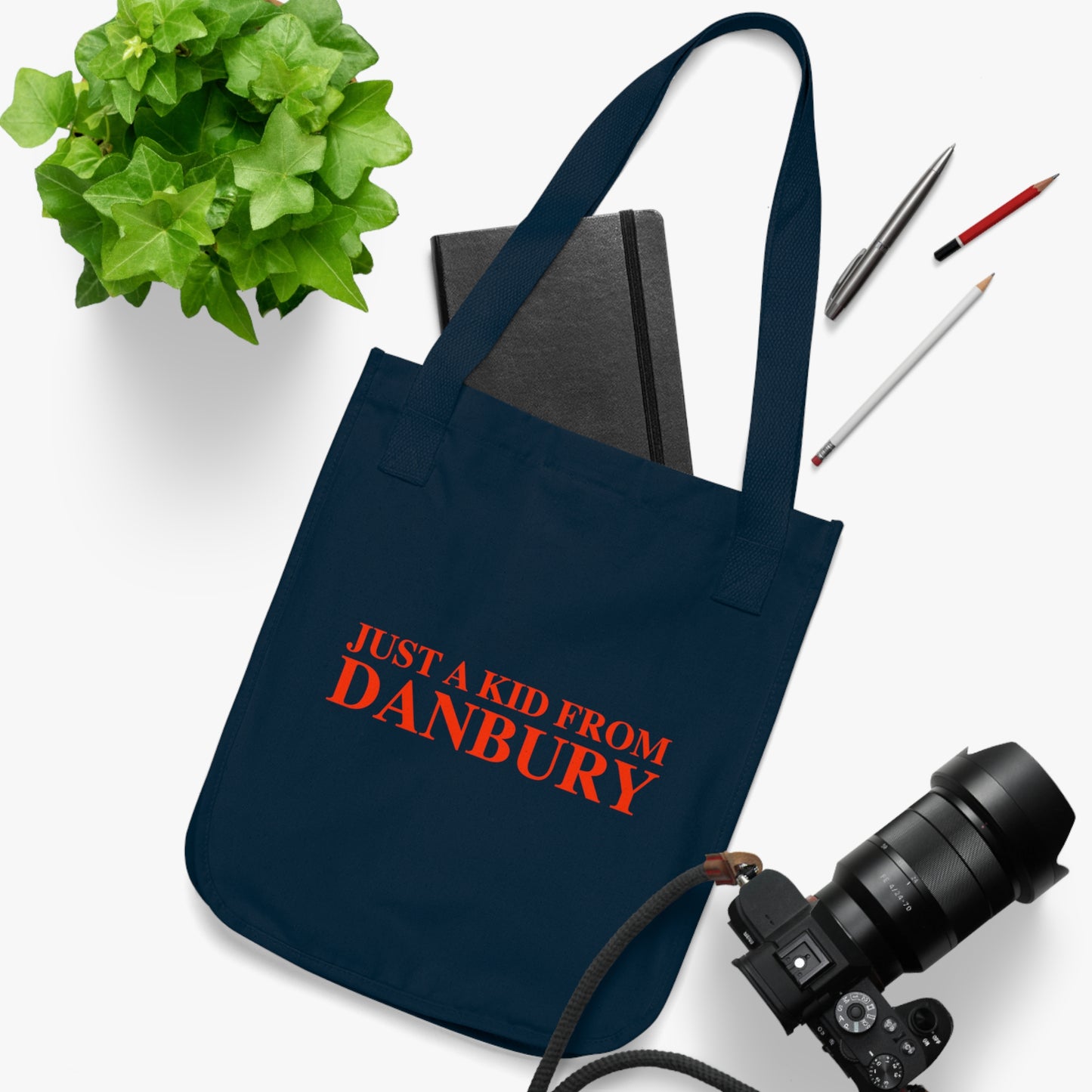 Just a kid from Danbury Organic Canvas Tote Bag