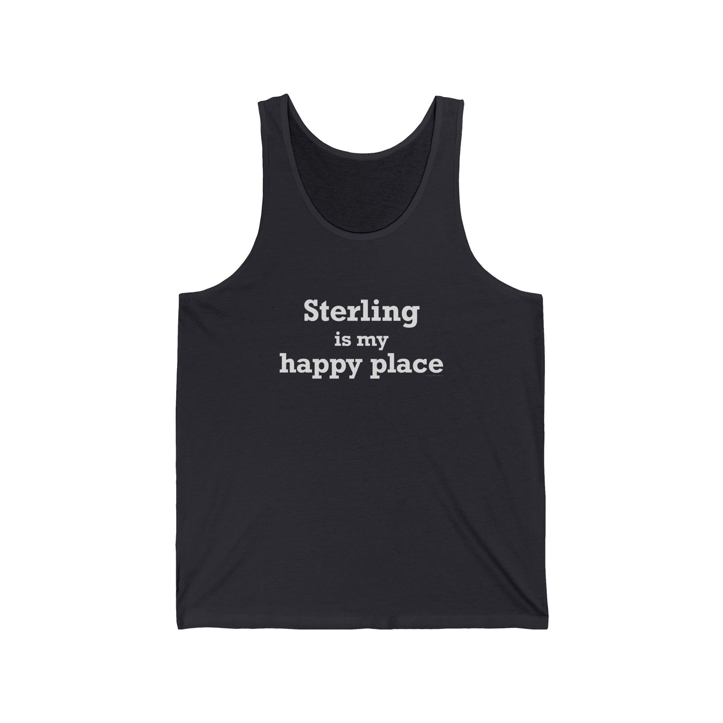 Sterling is My Happy Place  Unisex Jersey Tank Top